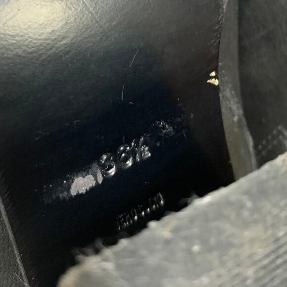 Alexander Wang Gabi Black Leather Booties 6.5 Silver Cutout Heel Ankle Boots - Picture 7 of 9